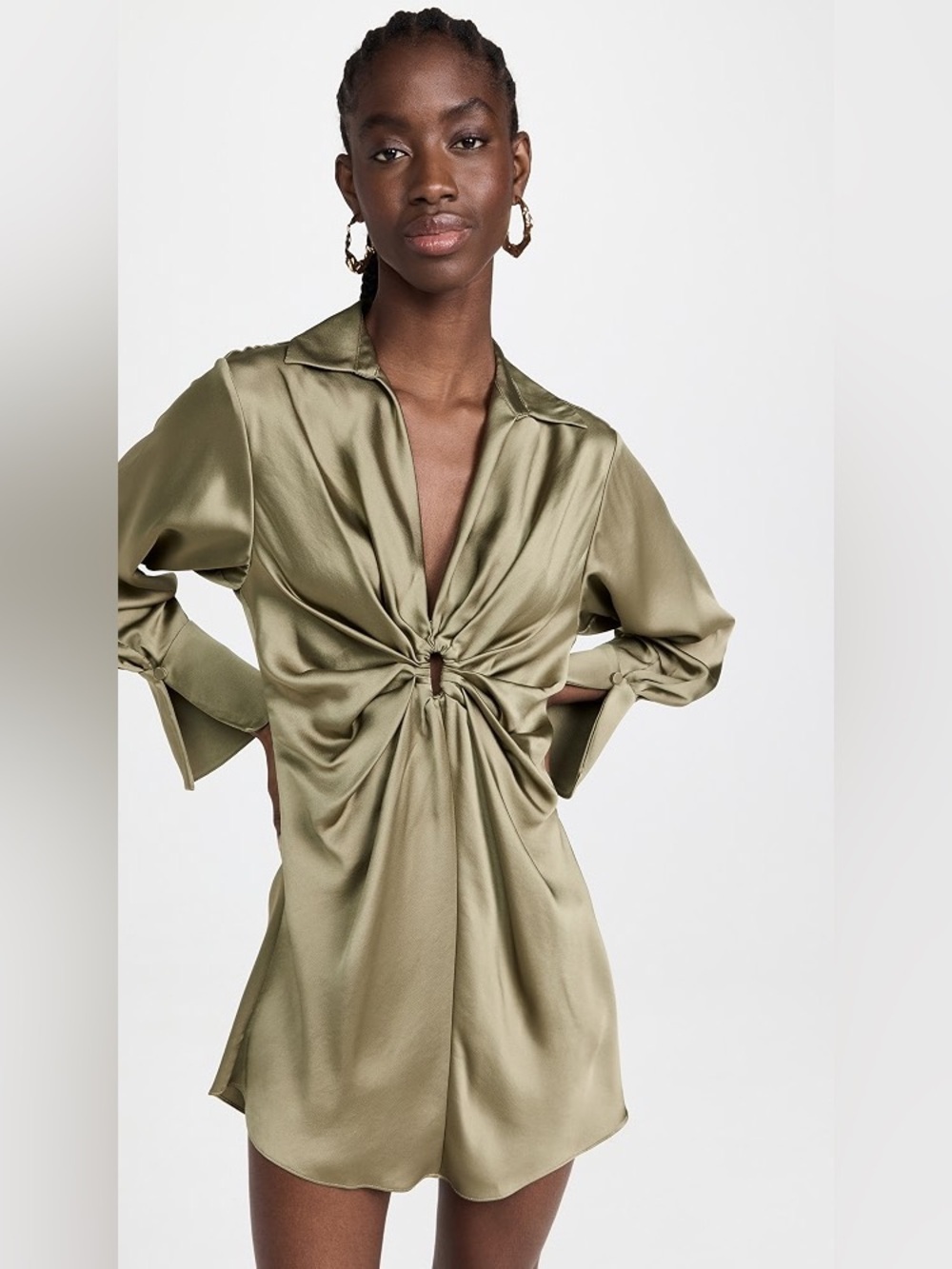 Jonathan Simkhai Roma Mini Dress in Willow Size XS